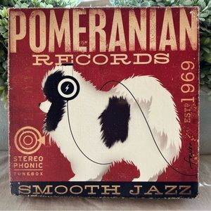 Pomeranian Burlap Wall Art